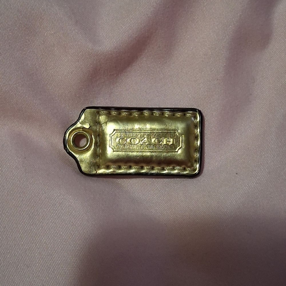 Coach Gold Keychain Tag 1"